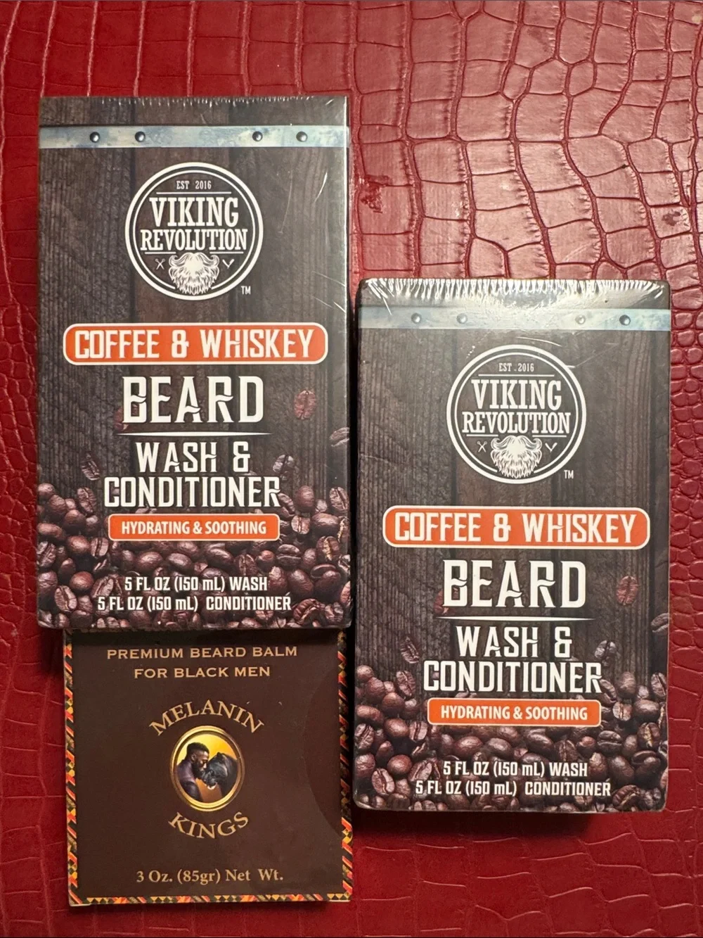 3-item clearance Revolution Coffee & Whiskey Beard Wash & Conditioner